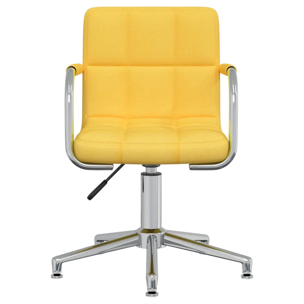 Sedia da Pranzo Girevole Giallo Senape in Tessuto 3088069