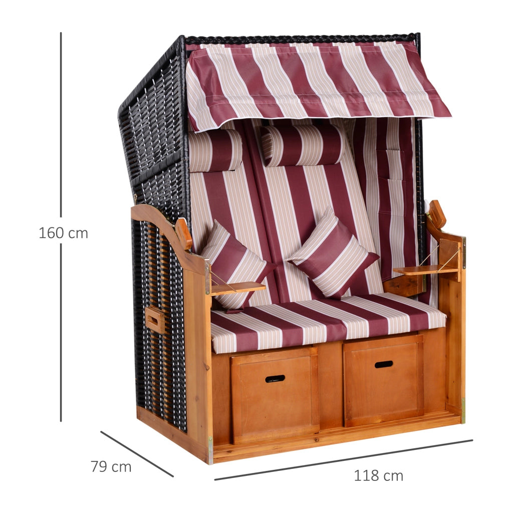 Poltrona a dondolo in legno per esterni ¨C Minimal ¨C Rot+Wei?, PE