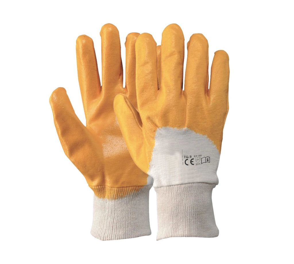 GUANTO COTONE/IMPREGNATO NBR GIALLO Tg. 10 - 12 paia