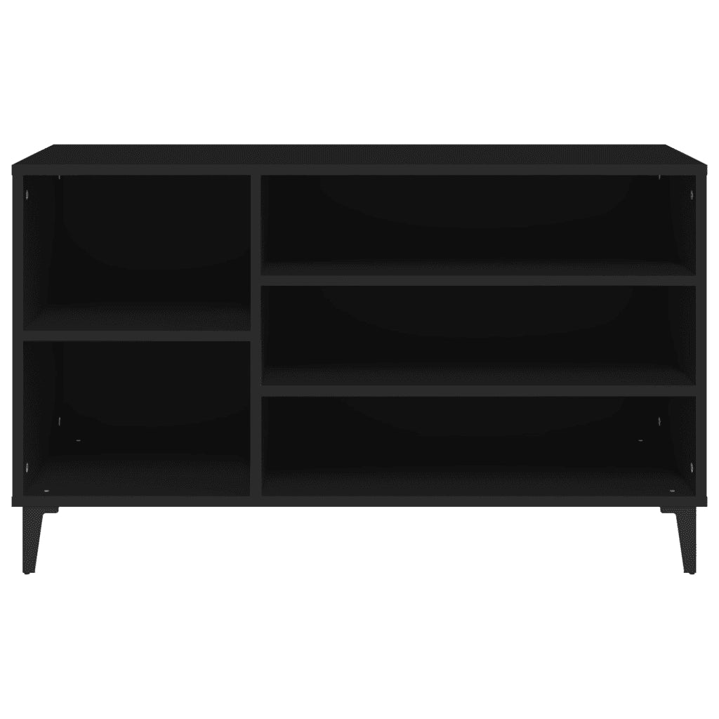 Scarpiera | Mobile per scarpe Nera 102x36x60 cm in Legno Multistrato