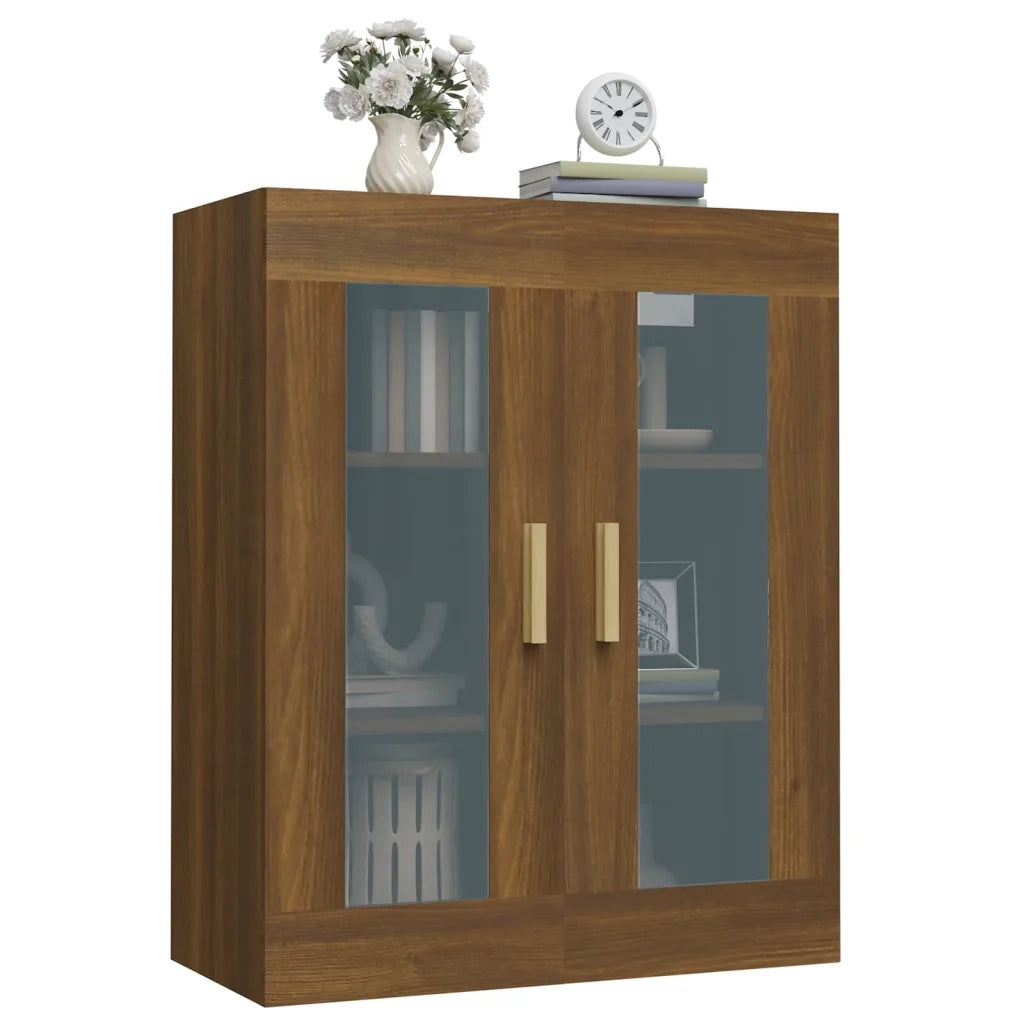 Armadietto Pensile a Parete Rovere Marrone 69,5x34x90 cm 817389