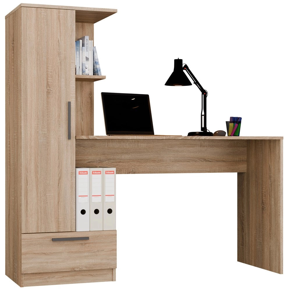 Set scrivania + scaffale COSMO rovere sonoma