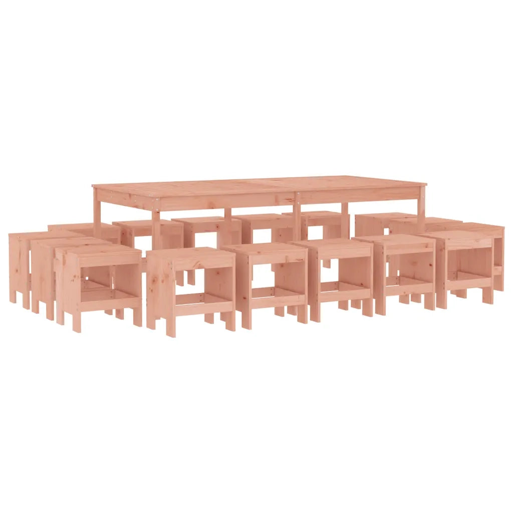 Set da Pranzo per Giardino 17 pz in Legno Massello di Douglas 3157732