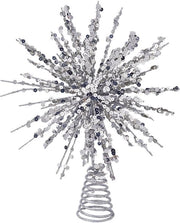Topper di Natale con Luci a Stelle d'Argento