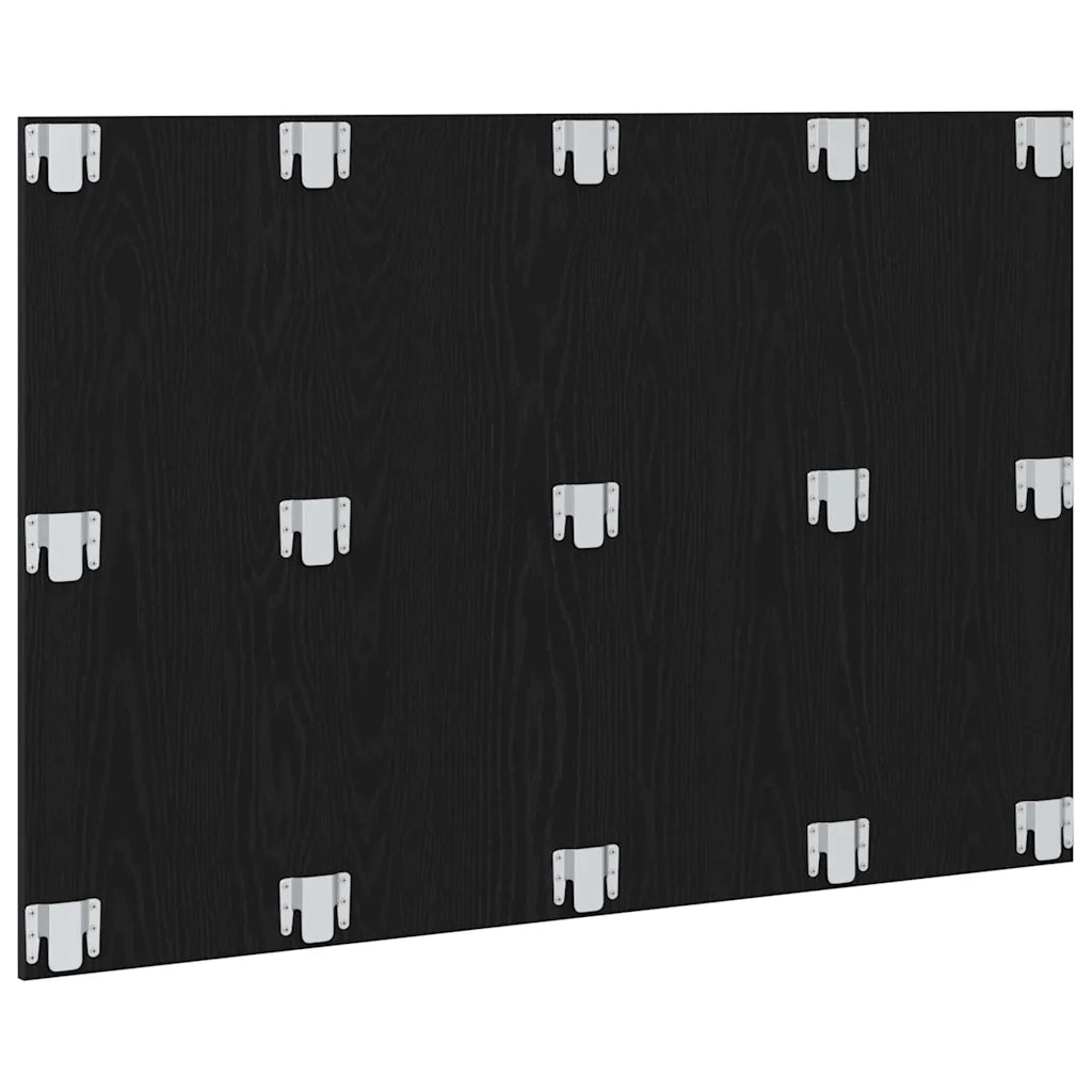Testiera-Testata-Testiera Decorativa Rovere Nero 120 x 1.5 x 80 cm Legno multistrato