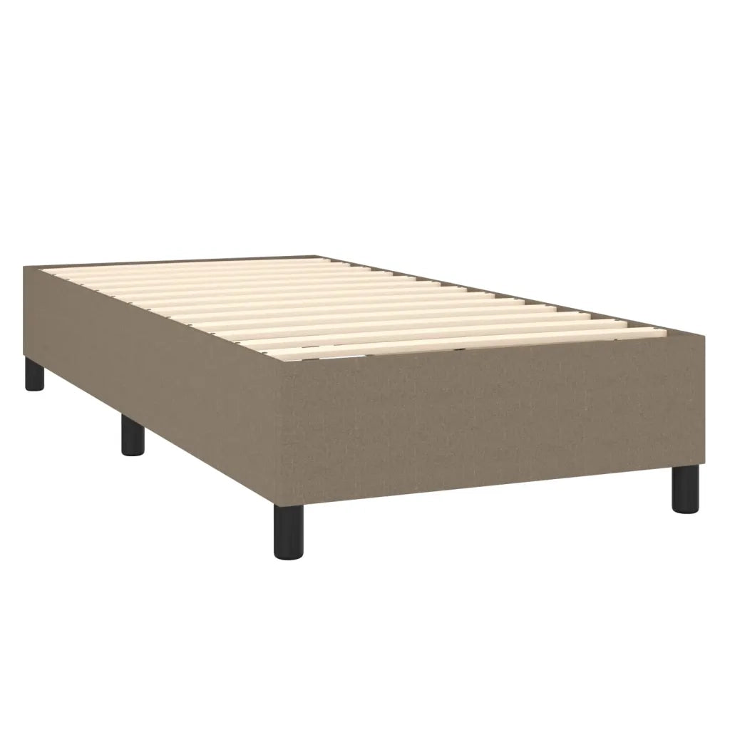 Letto a Molle con Materasso e LED Tortora 90x190 cm in Tessuto 3138281