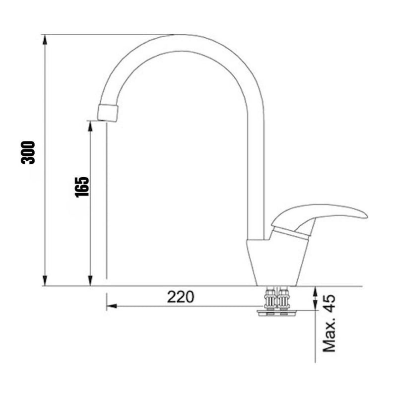 Miscelatore da cucina monocomando Paini Mini 63AU570572C granito island