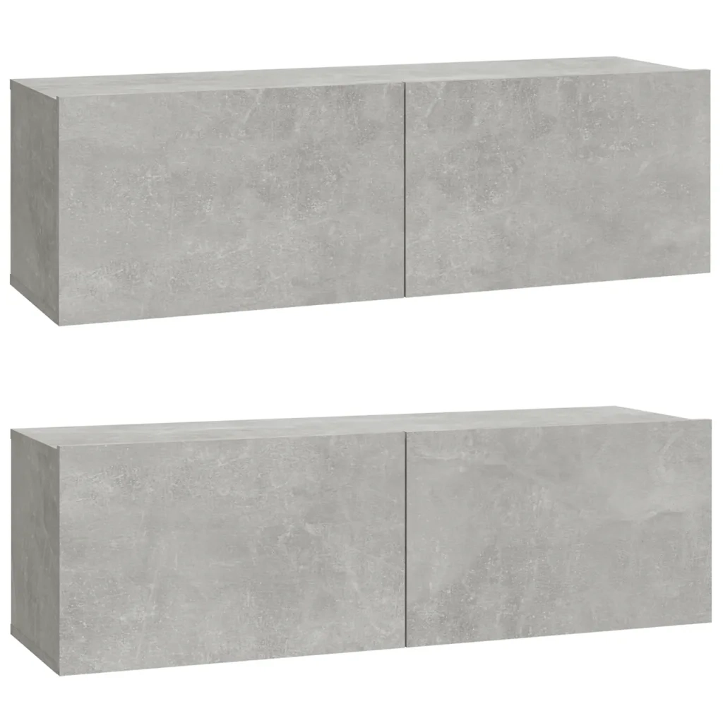 Set di Mobili Porta TV 3 pz Grigio Cemento in Legno Multistrato 3114321