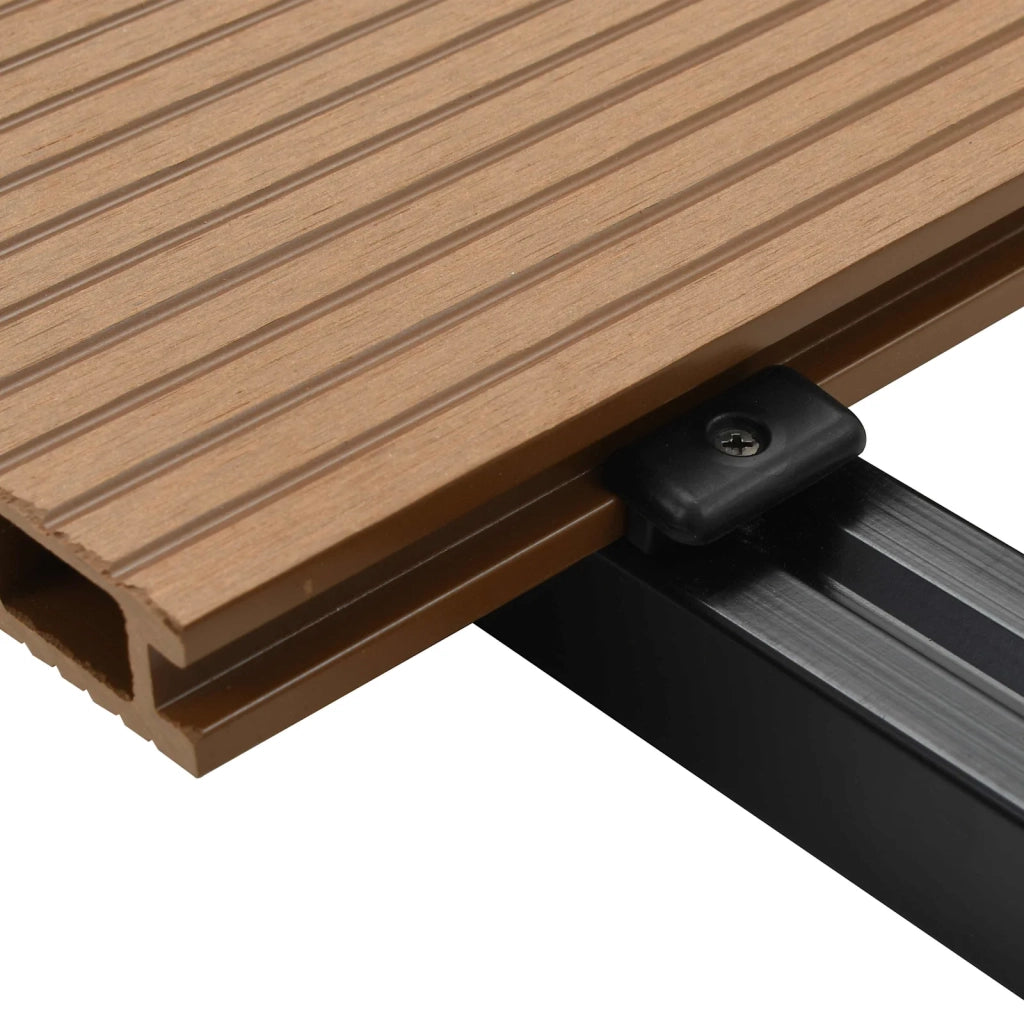 Pavimento da Deck 24 pcs Teak riciclato WPC 3444798