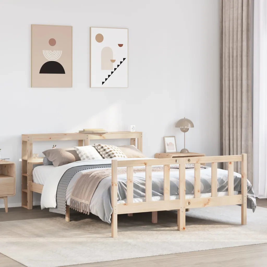 Letto senza Materasso 140x200 cm in Legno Massello di Pino 3305761