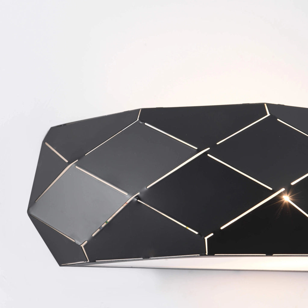 Applique Reus nera 1xE27 metallo glamour Light Prestige