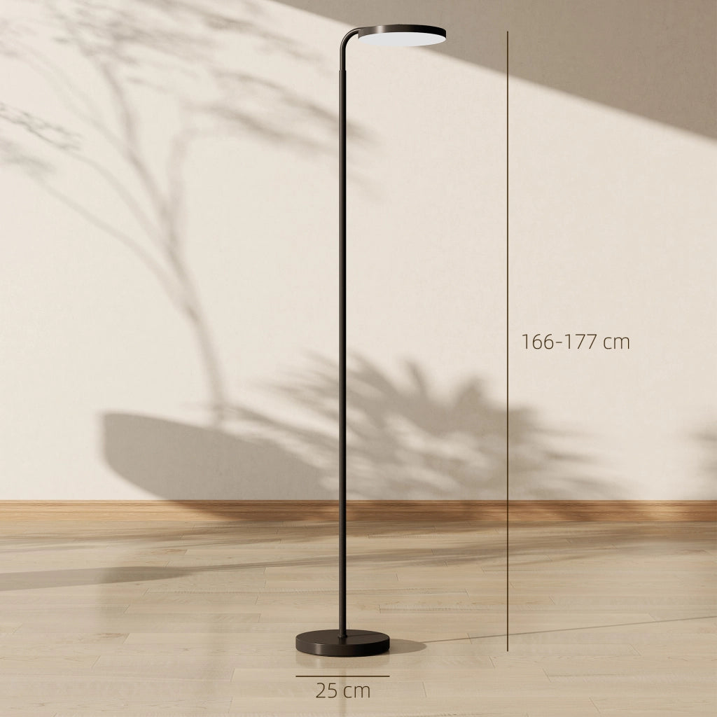 Lampada da terra LED regolabile con telecomando magnetico ¨C zephmum ¨C Nero, metallo
