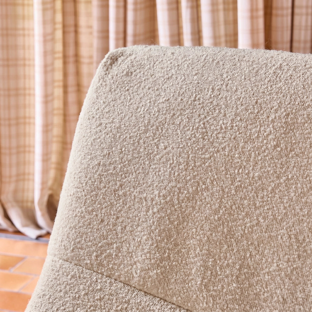 Poltrona bouclé testurizzata, 2 posti, beige