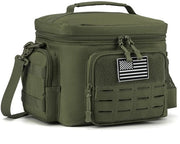 Borsa tattica per uomo - 13L contenitore isolato, termico impermeabile per lavoro, campeggio, picnic, sistema di ancoraggio MOLLE, borsa esterna, borsa duratura per adulti