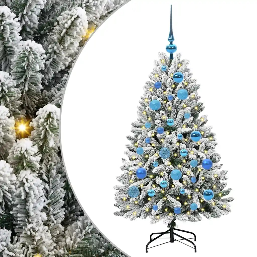 Albero di Natale artificiale con 150 LED Verde e Bianco 120 cm 3395737