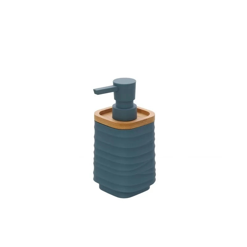 DISPENSER SAPONE ALABAMA BLU PASTELLO E BAMBU