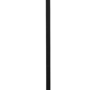 Piantana Contemporaneo Lumina Acciaio Bianco Vetro Nero 1 Luce E27