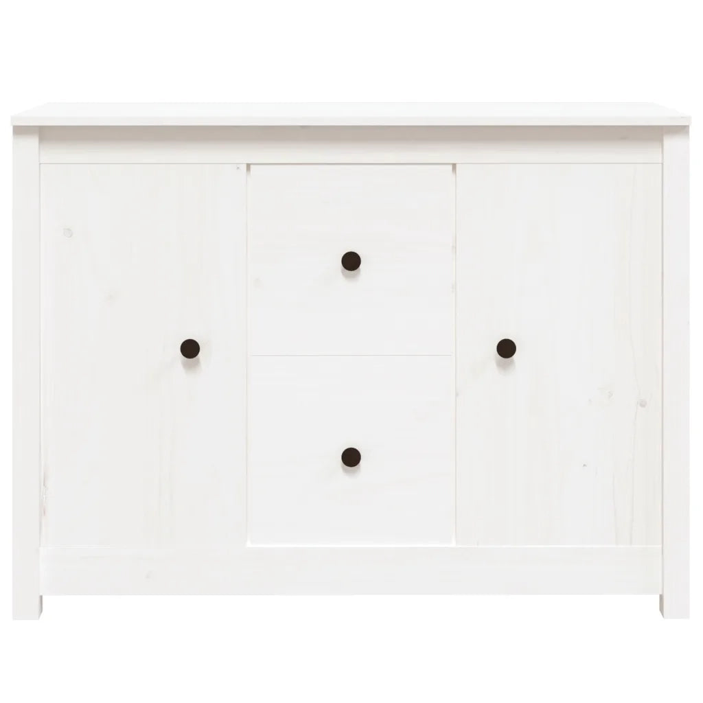Credenza | Madia | Buffet da pranzo | Armadio da pranzo Bianca 100x35x74 cm in Legno Massello di Pino