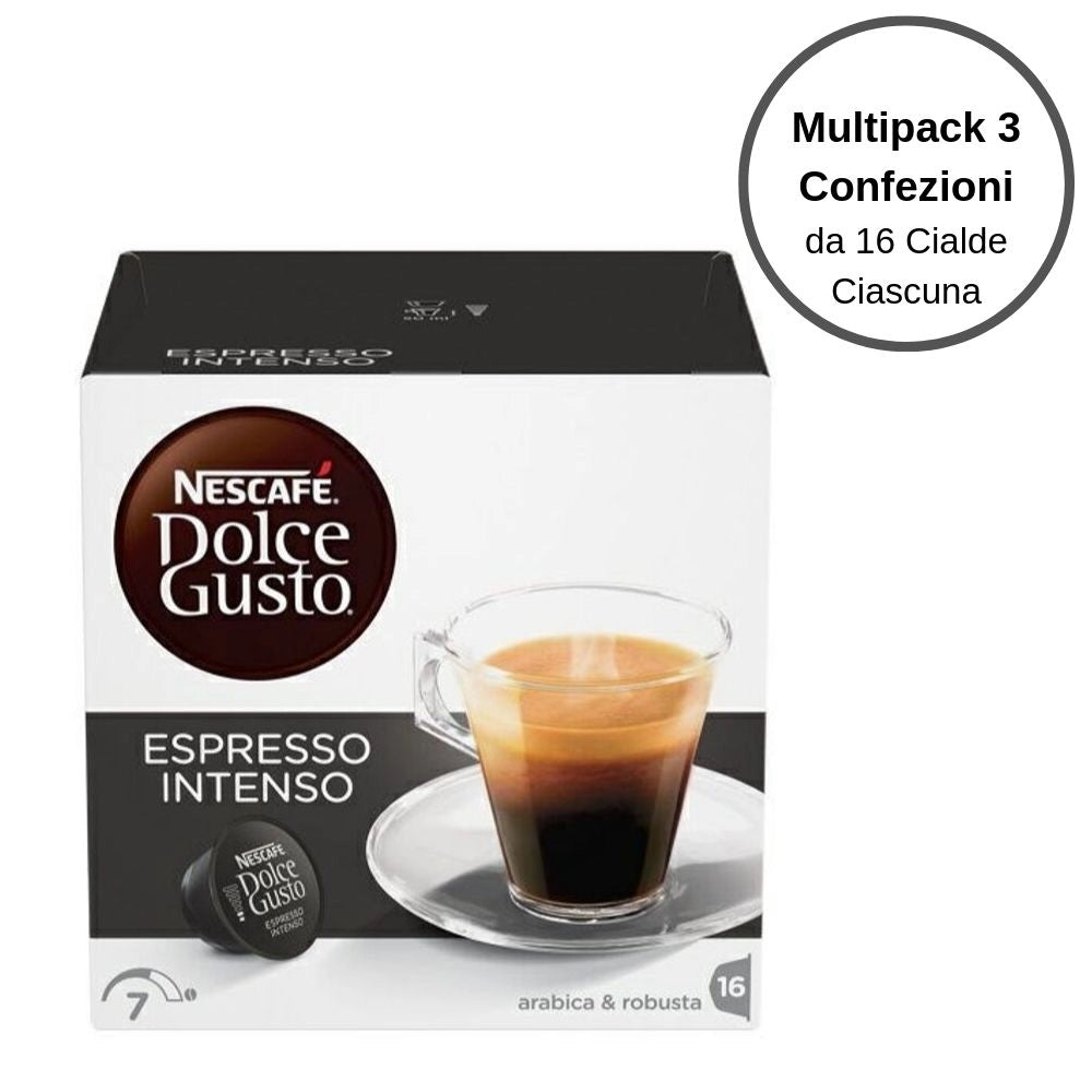 Nescafe' dolce gusto espresso intenso caffe' in capsule multipack 3 confezioni da 16 capsule ciascuna