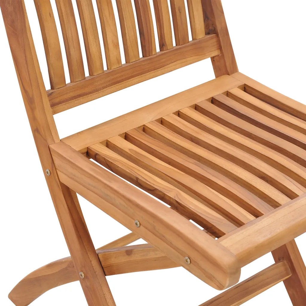 Sedie da Giardino Pieghevoli 2 pz in Legno Massello di Teak 315105
