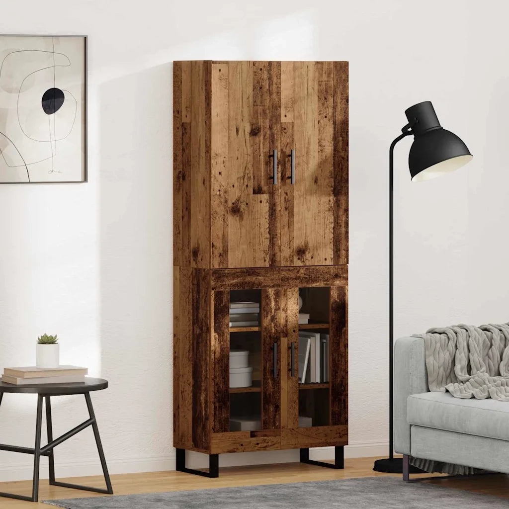 Credenza 2 pcs Legno vecchio 69,5 x 34 x 180 cm