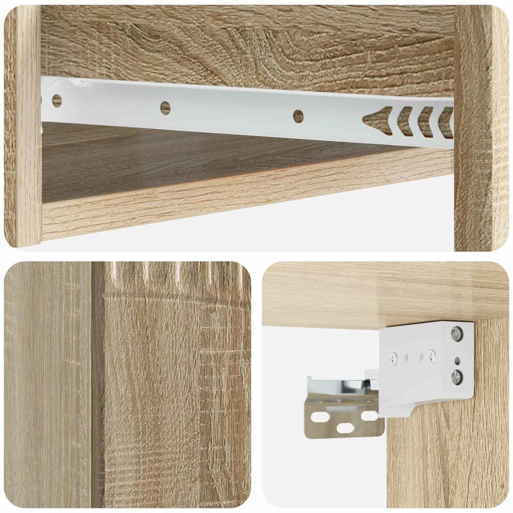 Tavolino da Parete Laterale | Tavolo laterale | Tavolino Rovere Sonoma 59 x 34,5 x 17 cm