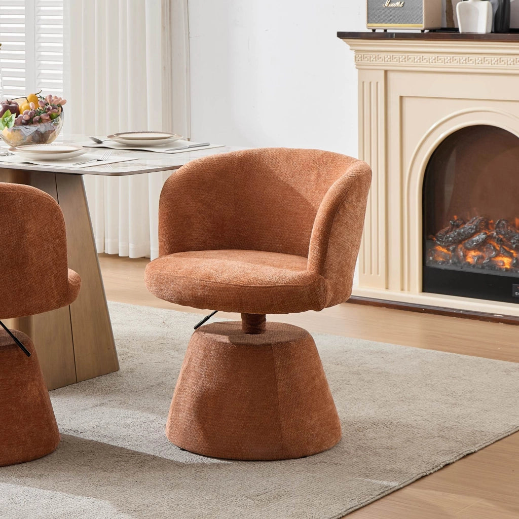 Sgabello da bar girevole a 360¡ã regolabile in altezza, sedia da pranzo rotonda moderna rivestita in ciniglia, sedia ergonomica di design per camera da