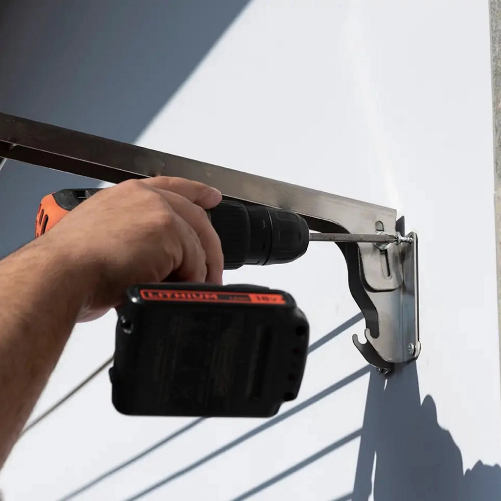 Stendibiancheria da Esterno a Parete 60cm x 50cm Totalmente in Acciaio inox AISI 304 - Ideale per l'esterno