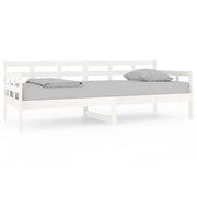 Letto singolo | Letto per adulti | Dormeuse Bianca in Legno Massello di Pino 80x200 cm