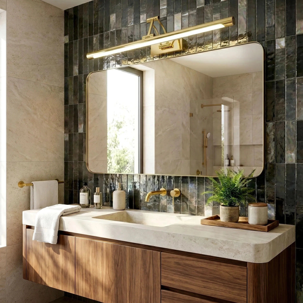Applique Da Bagno Led Swe021-1w 80cm Gold