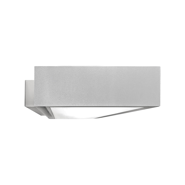 Tofu Applique LED Biemissione 20W 3000K CRI90 Grigio - Lampada da Parete in Alluminio Estruso e Policarbonato Opale - Rossini Group