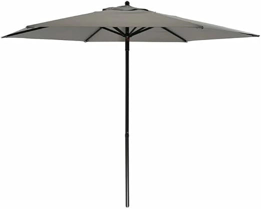 Ombrellone da Giardino Ø230 cm Colore Grigio con Struttura in Acciaio e Telo Impermeabile in Poliestere