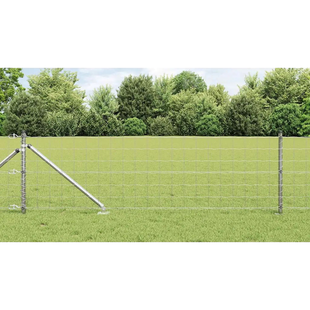 Recinzione con Posto Argento 0,6 x 25 m Acciaio 3350774