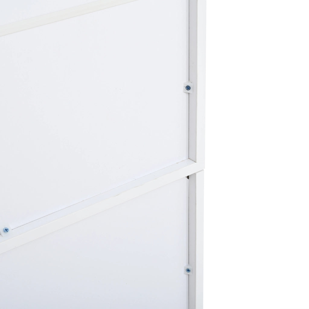 Vetrina Alta con LED ¨C Xylo ¨C Bianco, 6 Ante, Ripiani, 120x34x200 cm