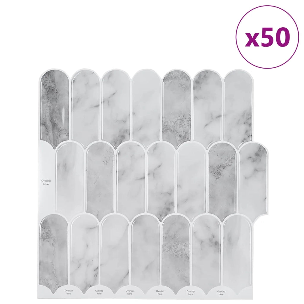 Piastrella Piuma 50 pcs Marmo Grigio 30 x 30 cm 42046194