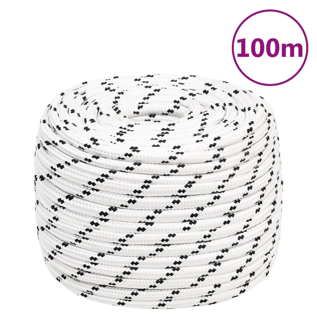 Corda | Fune Intrecciata per Barca Bianca 14 mm x 100 m Poliestere