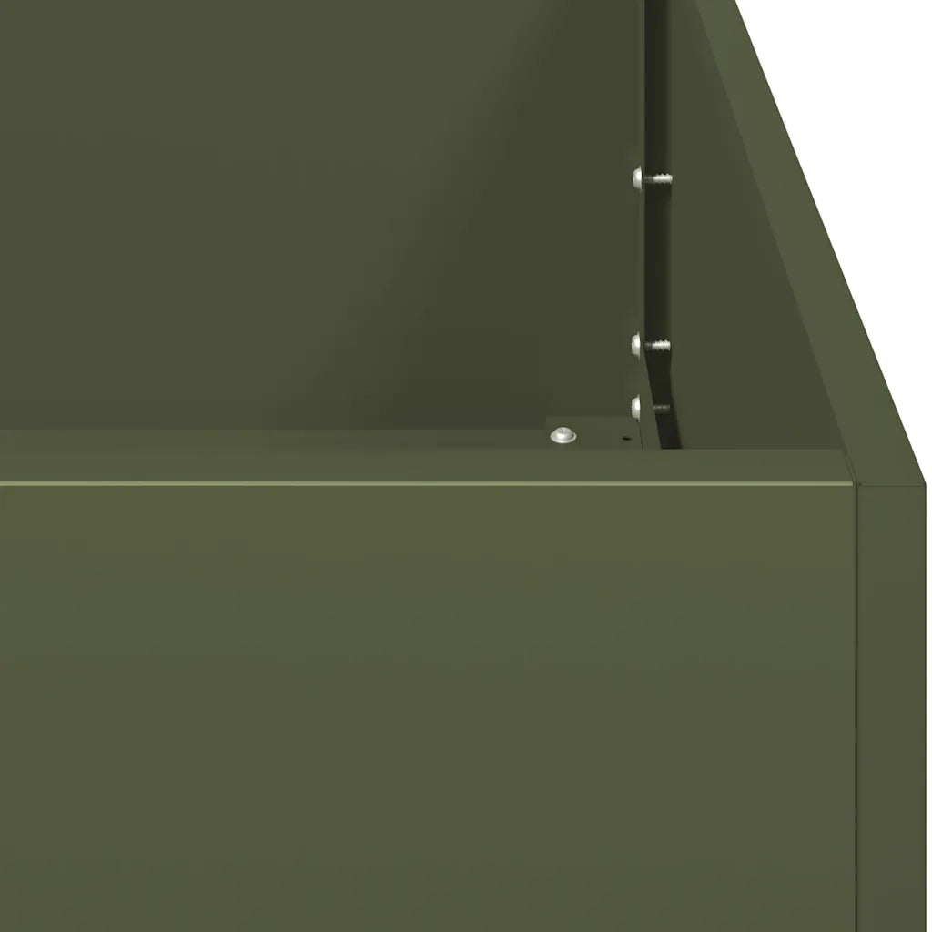 Fioriera Verde Oliva 280x40x40 cm in Acciaio Laminato a Freddo 860692