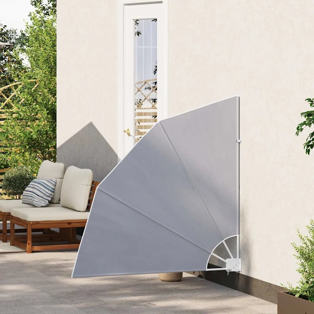 Tenda Laterale per Balcone Pieghevole Grigia 140x140 cm 41575