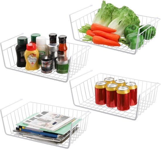 Scatole a Cavi - 4 Pezzi, Soluzioni di Stoccaggio Appesi per Cucina e Ufficio