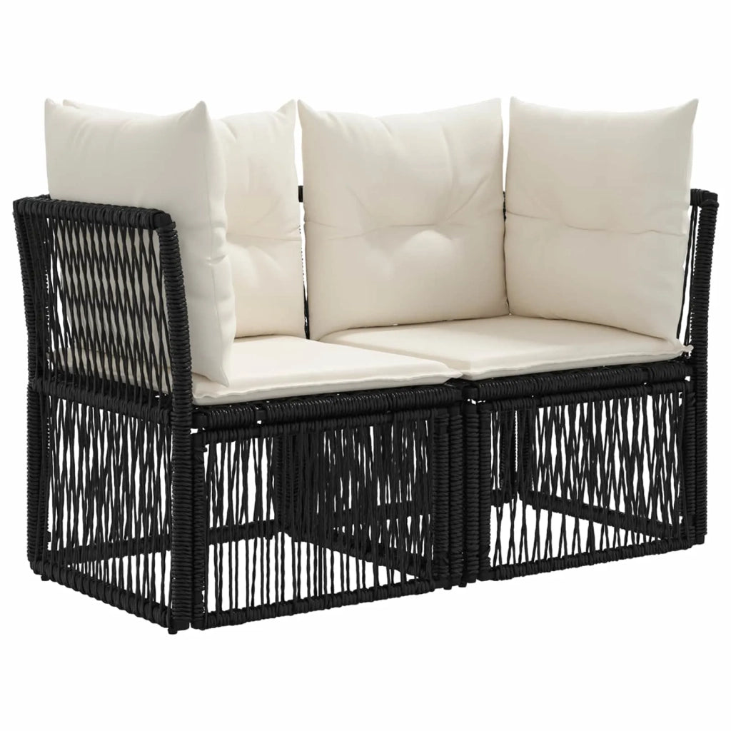Set Divano da Giardino 11 pz Nero polyrattan 3435025