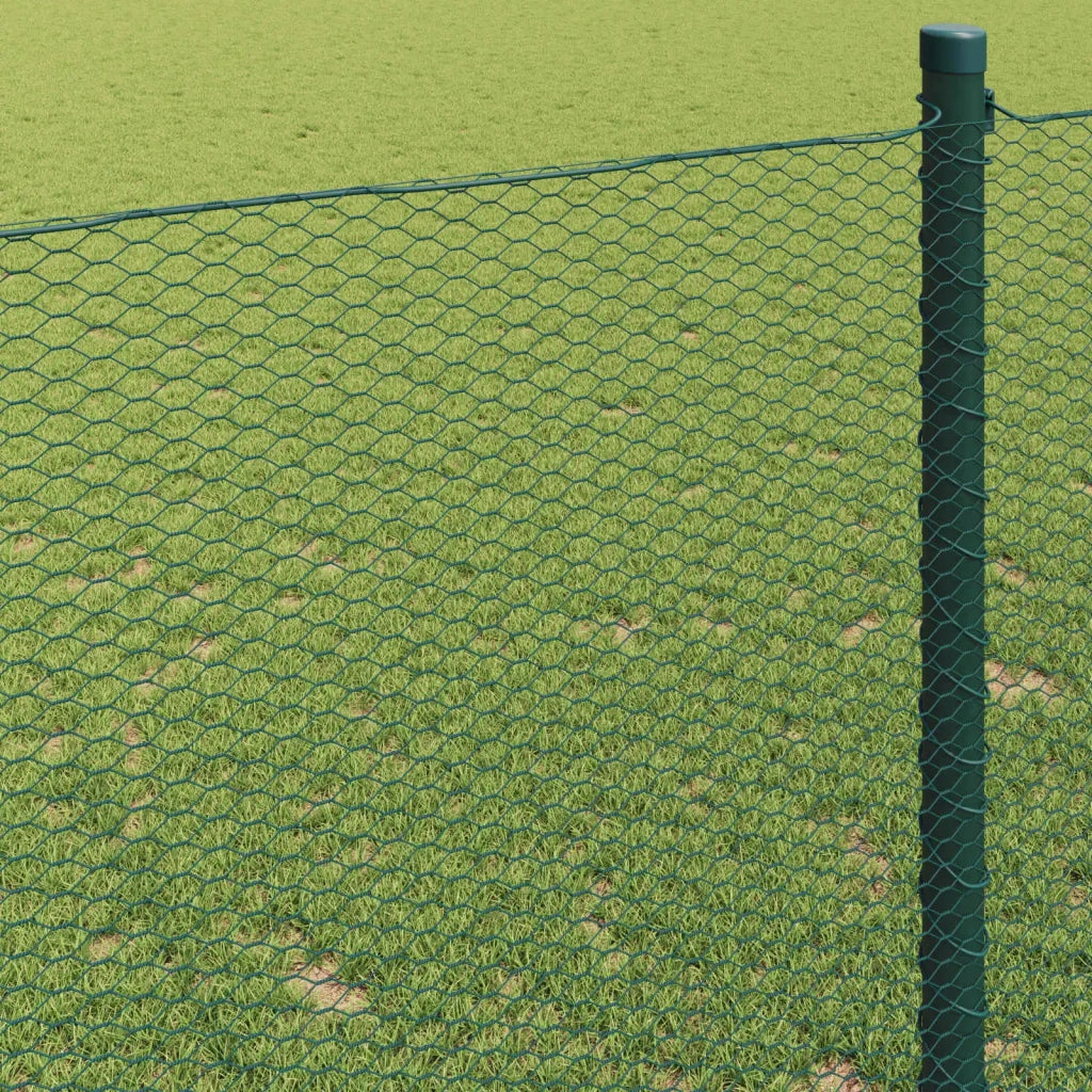 Recinzione da Giardino | Recinzione Esagonale Verde 1,4 x 10 m PVC