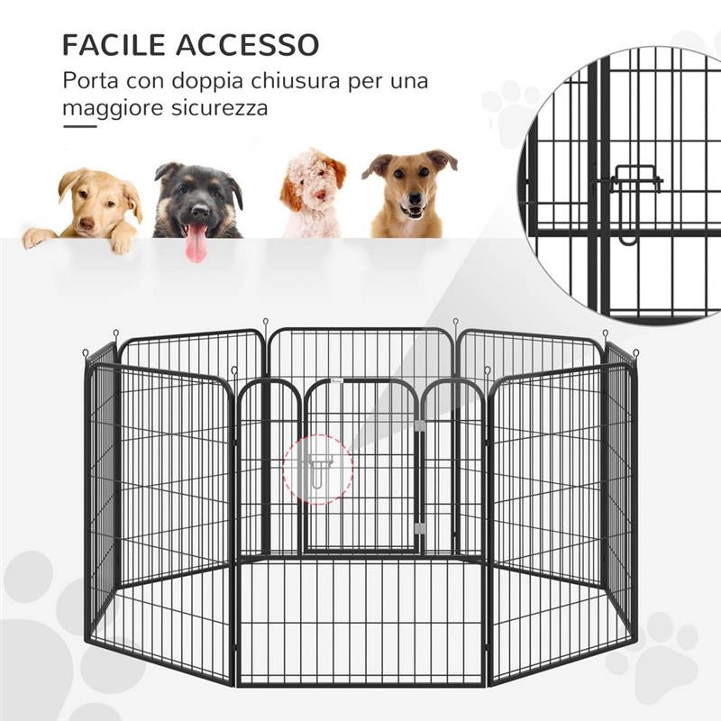 RECINTO MODULARE PER CANI DA INTERNO ED ESTERNO 79X100CM