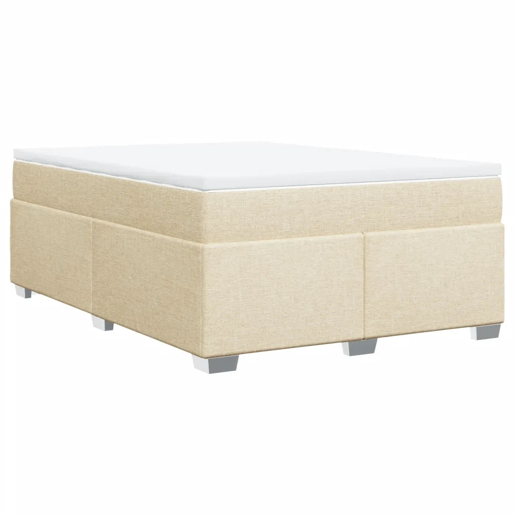 Giroletto a Molle con Materasso Crema 140x200 cm in Tessuto 3285142