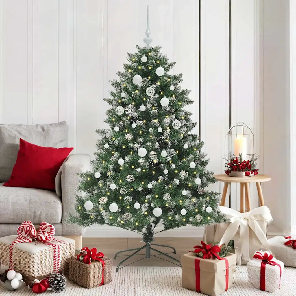 Albero di Natale artificiale con 150 LED Verde 150 cm 3395224