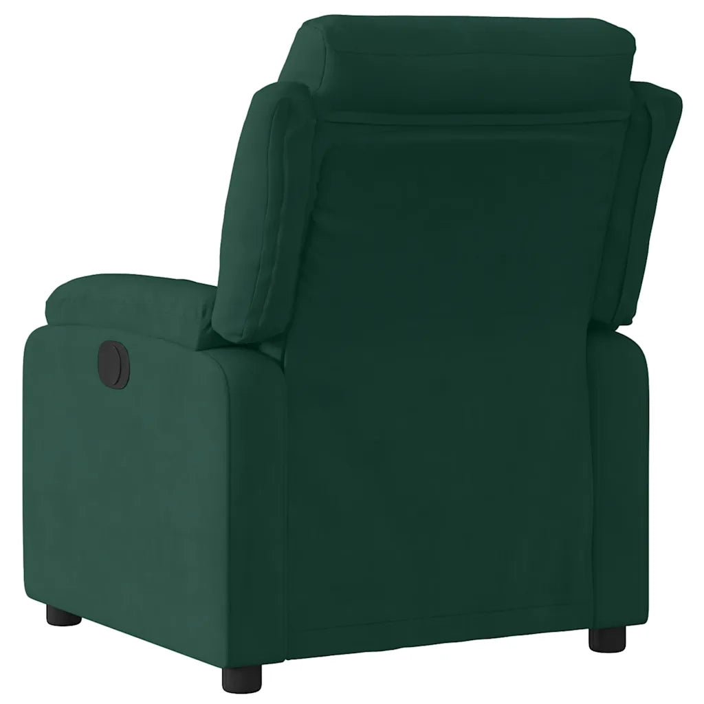 Poltrona | Sedia Relax Elettrica Reclinabile Verde Scuro in Vera Pelle
