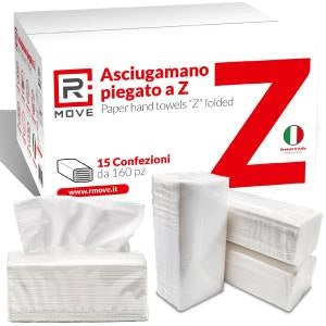RMove Asciugamano Carta Piegato a Z per Dispenser 15 cnf da 160pz