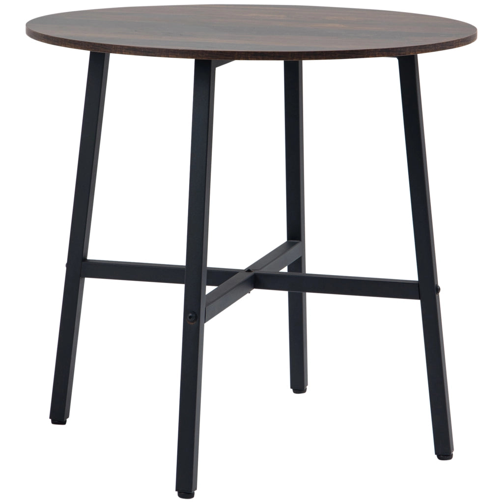 Tavolo da pranzo rotondo ¨C Xylo ¨C legno effetto rustico ¦µ80x76 cm marrone