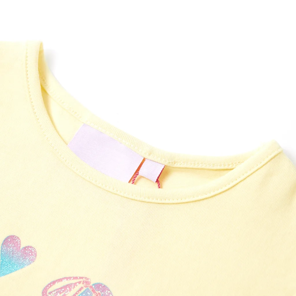 Maglietta da Bambina Giallo Tenue 116