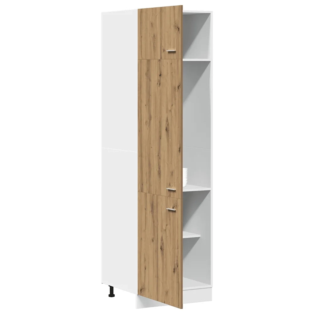 Mobile per Frigo “Lyon” Rovere Artigianale 60x57x207 cm 856126