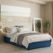 Letto Matrimoniale Alessander, Letto Matrimoniale Materasso Incluso Made in Italy, blu
